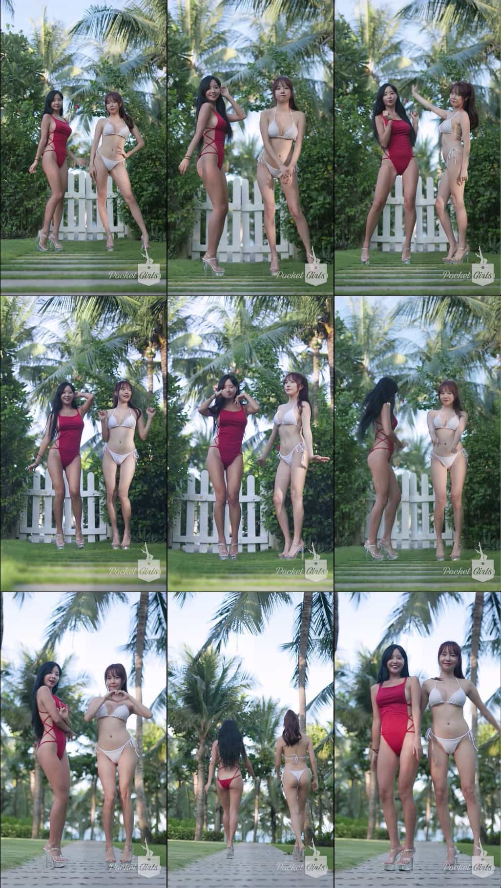 Bikini Dance at Ocean View Garden, Habin & Minchae, Pocket Girls, 하빈 & 민채, 포켓걸스 – #003291 Bikini Dance at Ocean View Garden, Habin & Minchae, Pocket Girls, 하빈 & 민채, 포켓걸스 – #003291