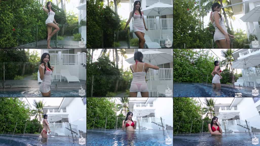 Red Bikini Pool Dance, Habin, Pocket Girls, 하빈, 포켓걸스 – #003301