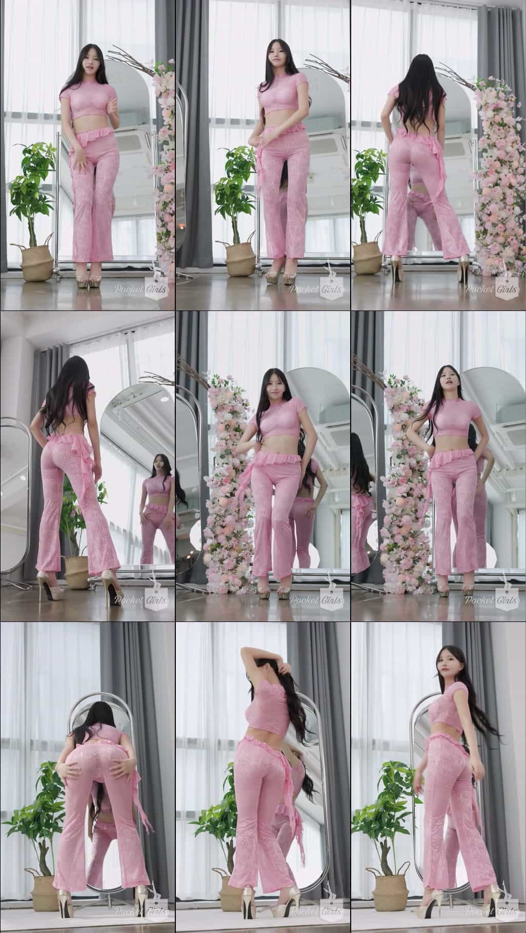 Pink Dancer Pants Dance Compilation, Yeonji, Pocket Girls, 연지, 포켓걸스 – #002831