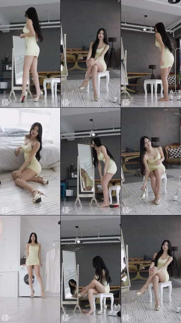Yellow Tight Mini Dress, Midnight Confessions, Yeonji, Pocket Girls, 연지, 포켓걸스 – #001761