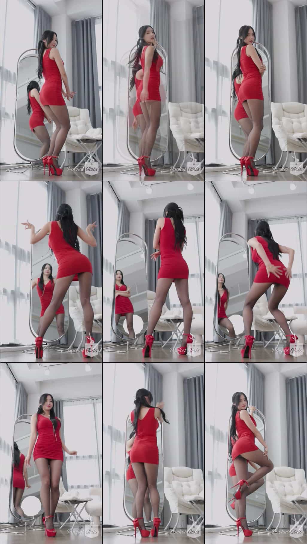 Red Dress Dance Compilation, Habin, Pocket Girls, 하빈, 포켓걸스 – #002811