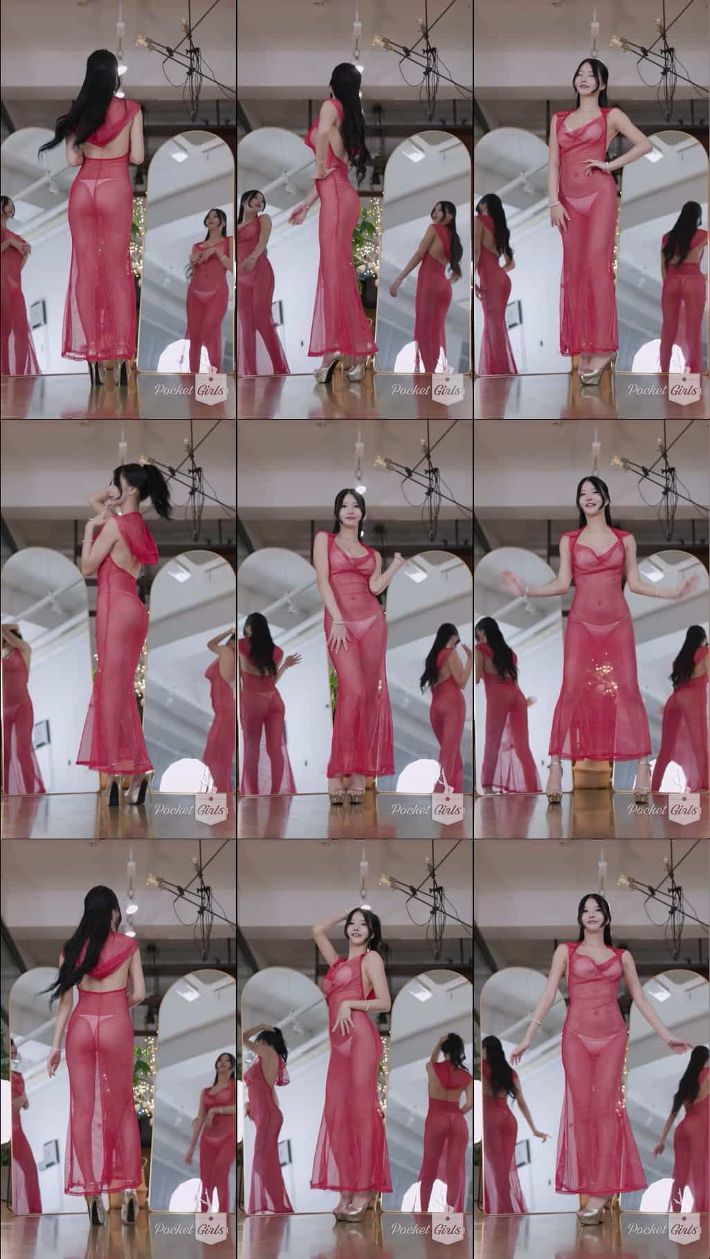 Mystical Allure in Red Lace Cape, Yeonji, Pocket Girls, 연지, 포켓걸스 – #003741