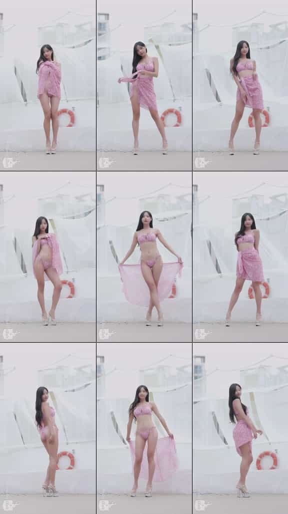 At a Rooftop Pool, Habin, Pocket Girls, 하빈, 포켓걸스, My Skin’s on Fire – #002091