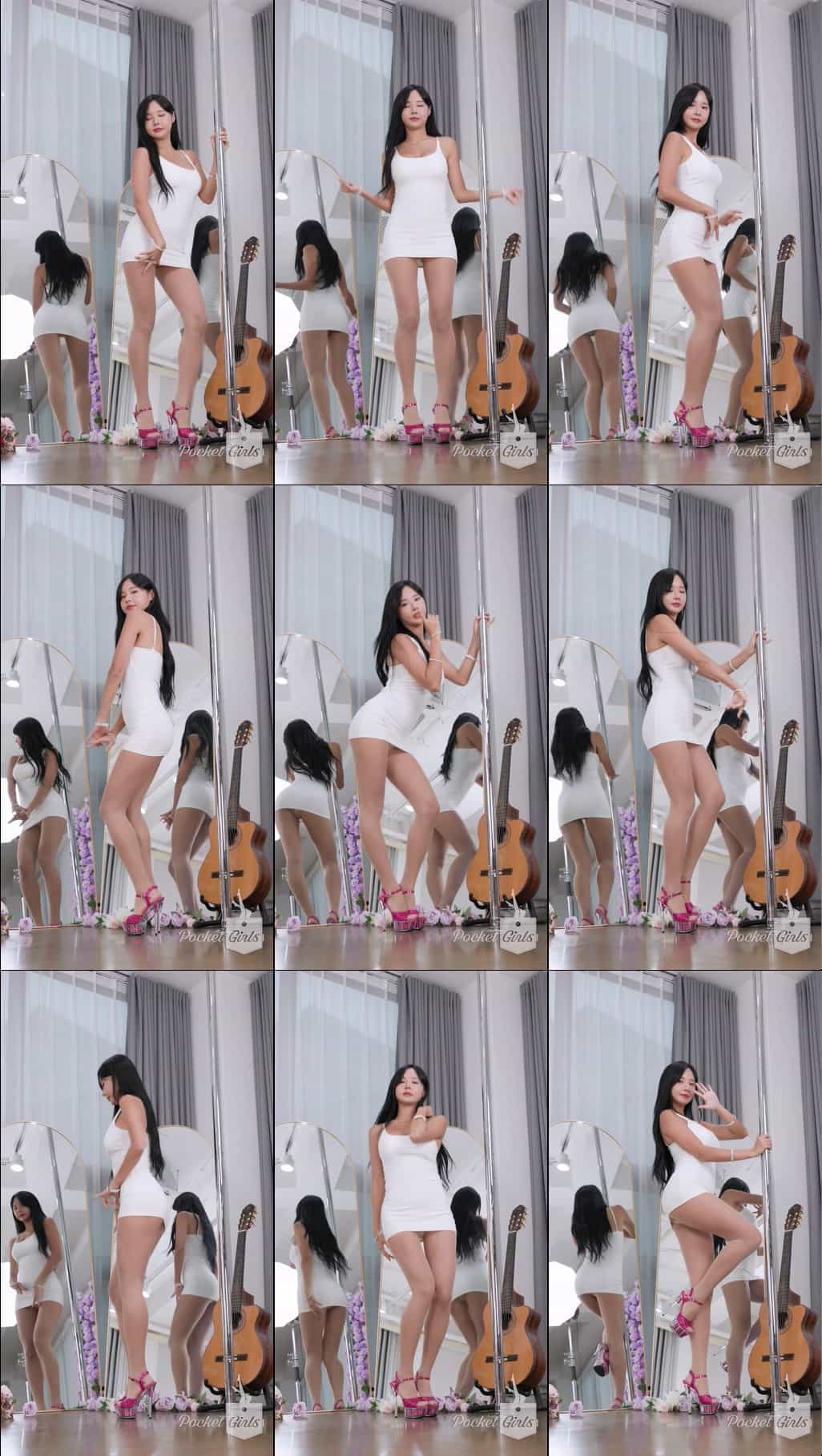 Dance in a White Mini Dress, Pocket Girls, 하빈, 포켓걸스, Free Your Mind – #003241 Dance in a White Mini Dress, Pocket Girls, 하빈, 포켓걸스, Free Your Mind – #003241