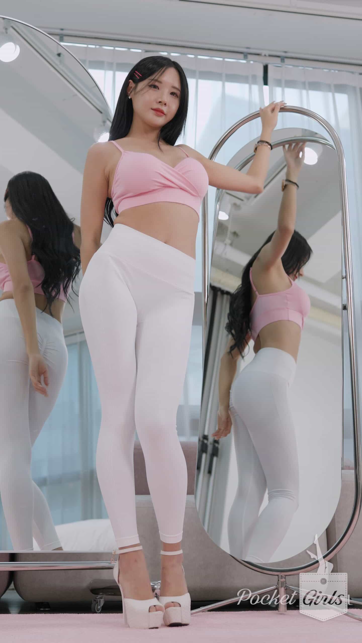 Whte Leggings Dance, Habin, Pocket Girls, 하빈, 포켓걸스 – #00412