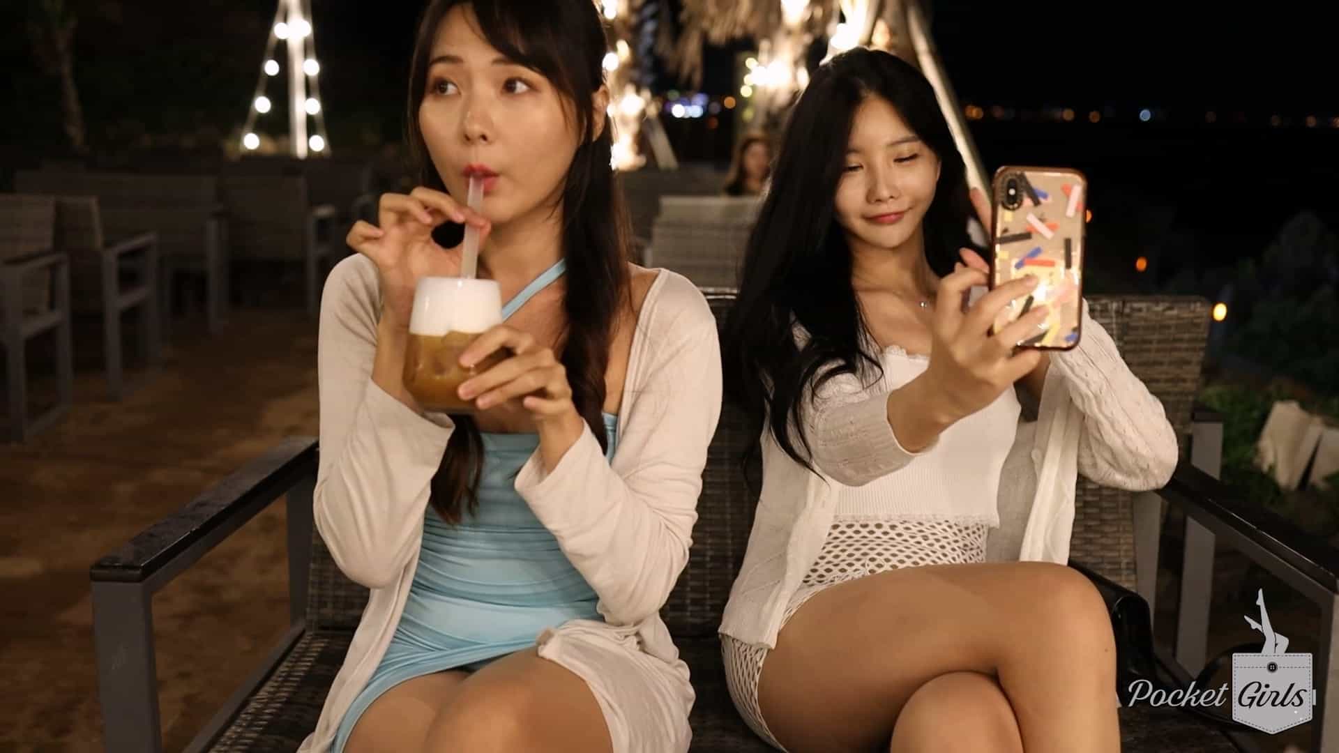 At a Cafe at Night, Yeonji, Jieun, Pocket Girls – #0025