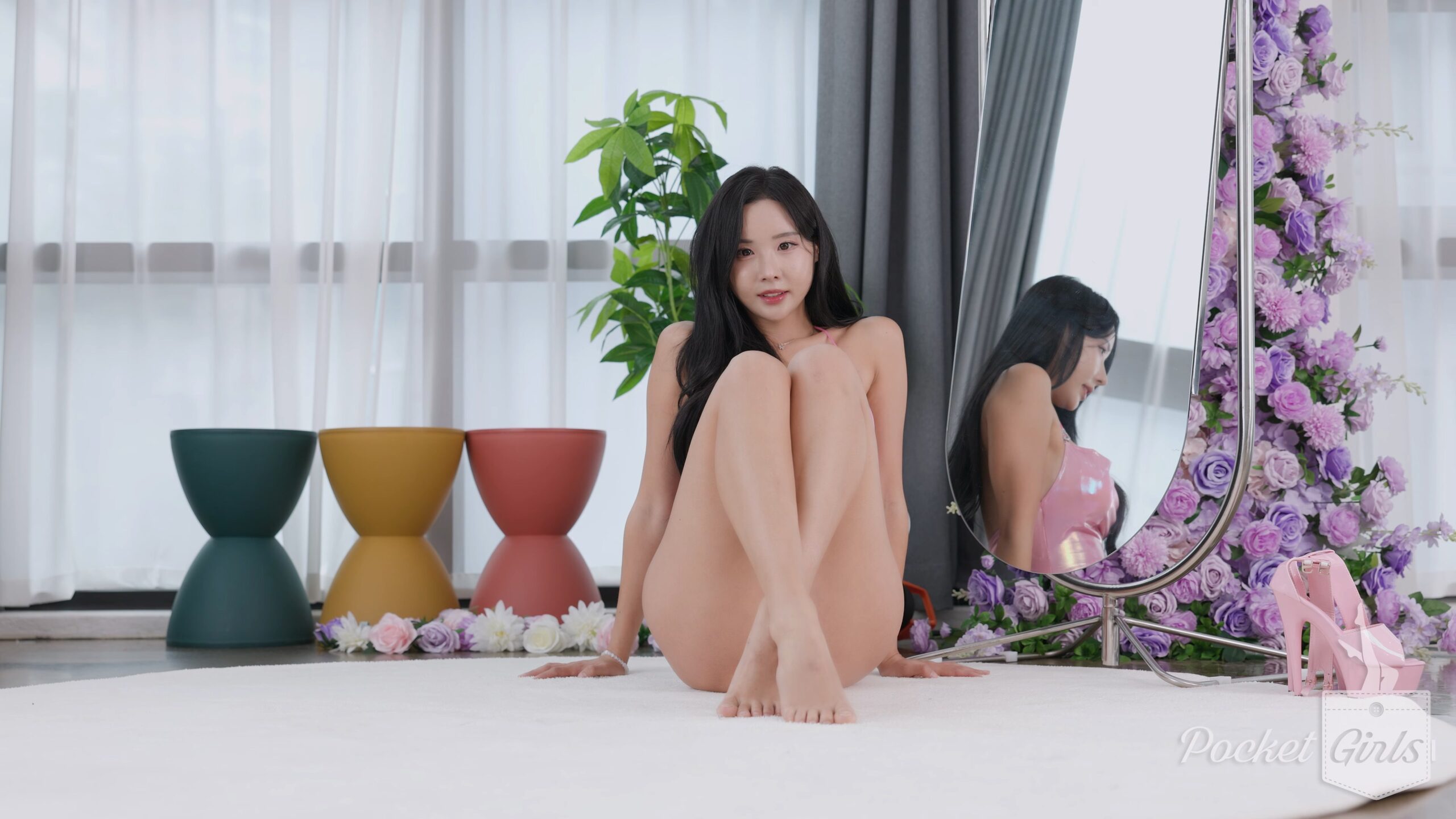 Pink Shiny Bodysuit Dance, Habin, Pocket Girls, 하빈, 포켓걸스 – #00422