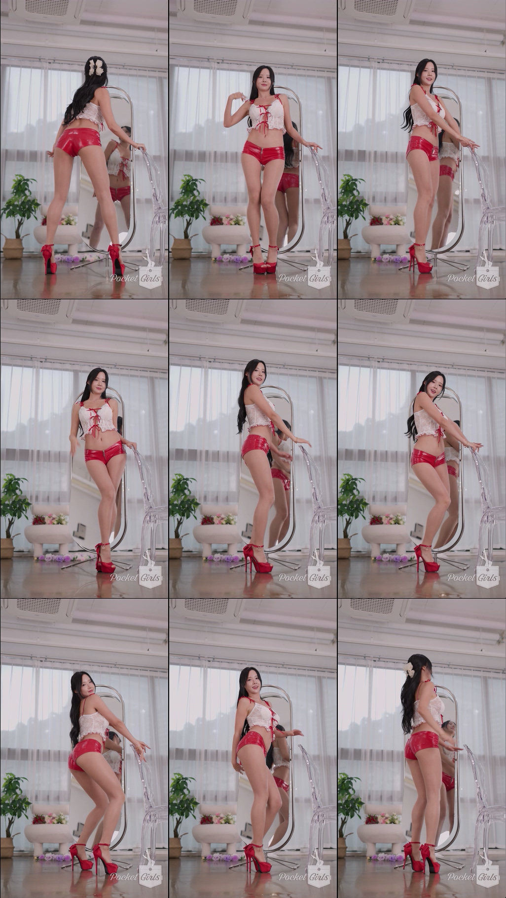 Red PU Shorts Dance, Habin, Part.1c – #12501 Red PU Shorts Dance, Habin, Part.1c – #12501