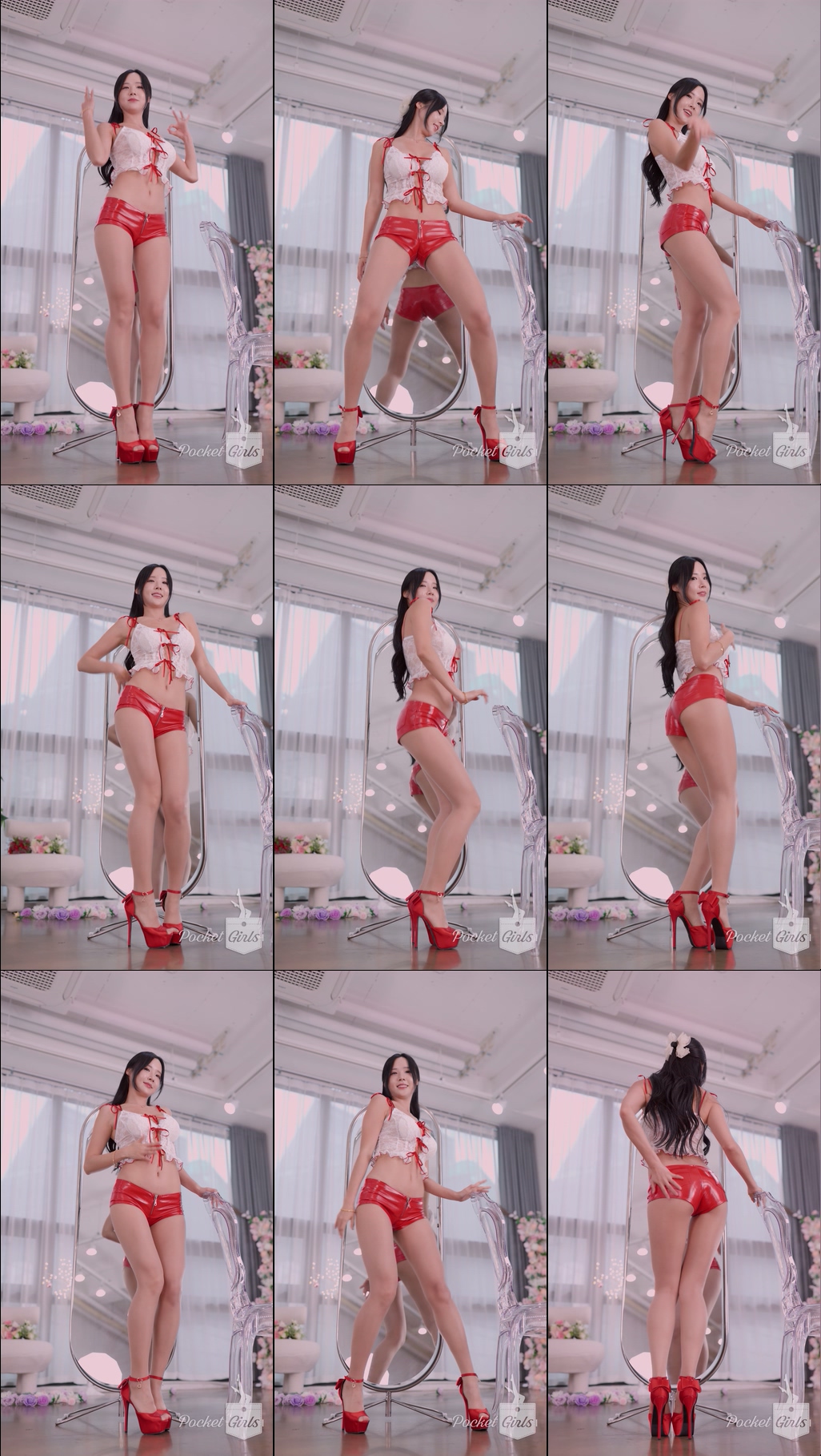 Red PU Shorts Dance, Habin, Part.2e – #12561 Red PU Shorts Dance, Habin, Part.2e – #12561