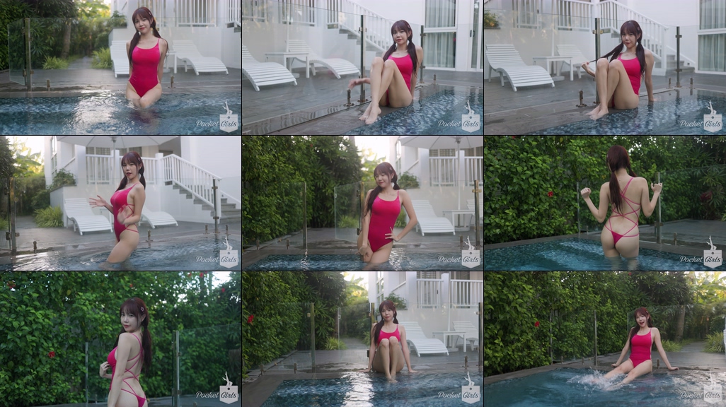 Pink Monokini Pool Dance, Minchae – #10091