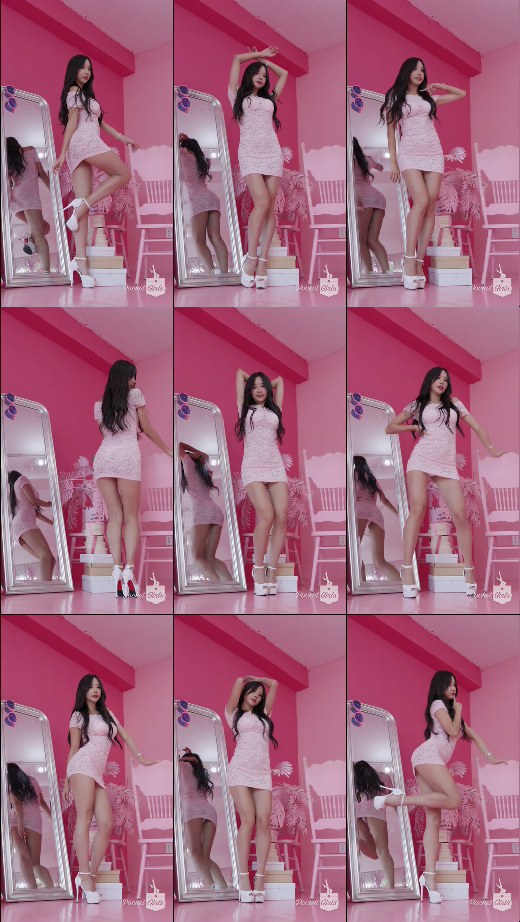 Pink Lace Dress Dance, Habin, Part.1b – #12191