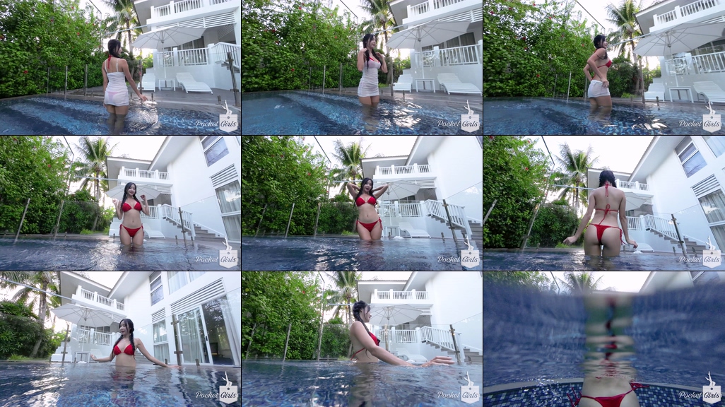 Red Bikini Pool Dance, Habin, Part.3 – #10071