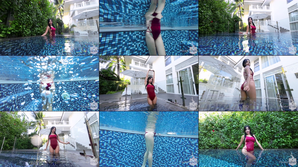 Vibrant Red Monokini Dance, Habin, Part.3 – #10031