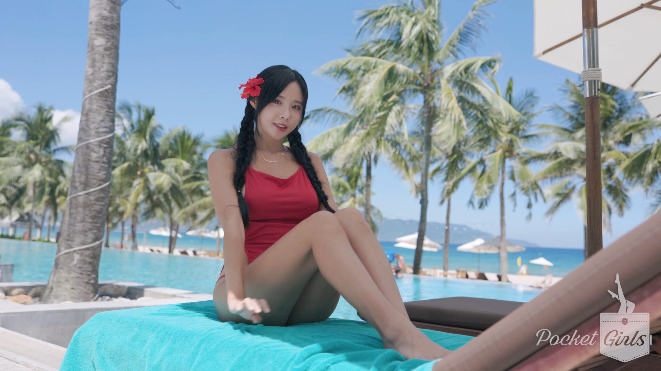 Vibrant Red Monokini Dance, Habin, Part.5 – #1019