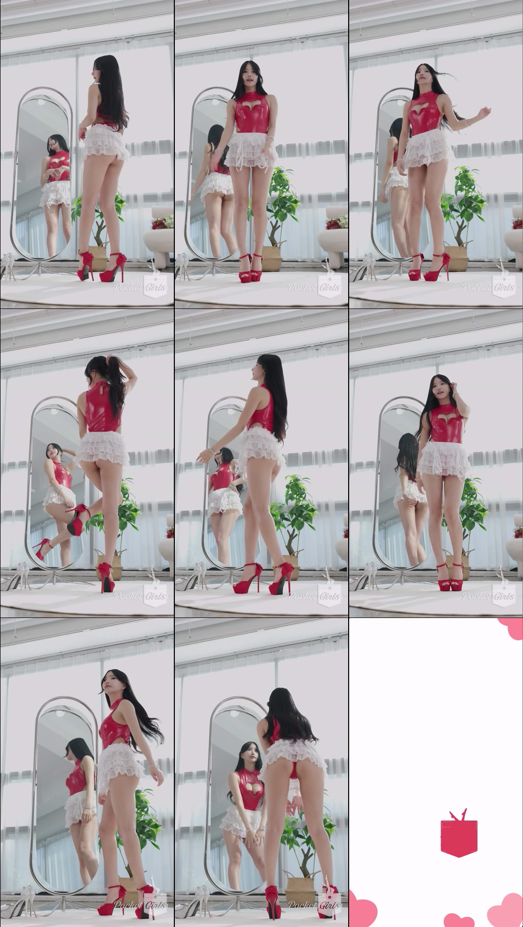 Red Bodysuit, Yeonji, Pocket Girls, 연지, 포켓걸스 – #004191