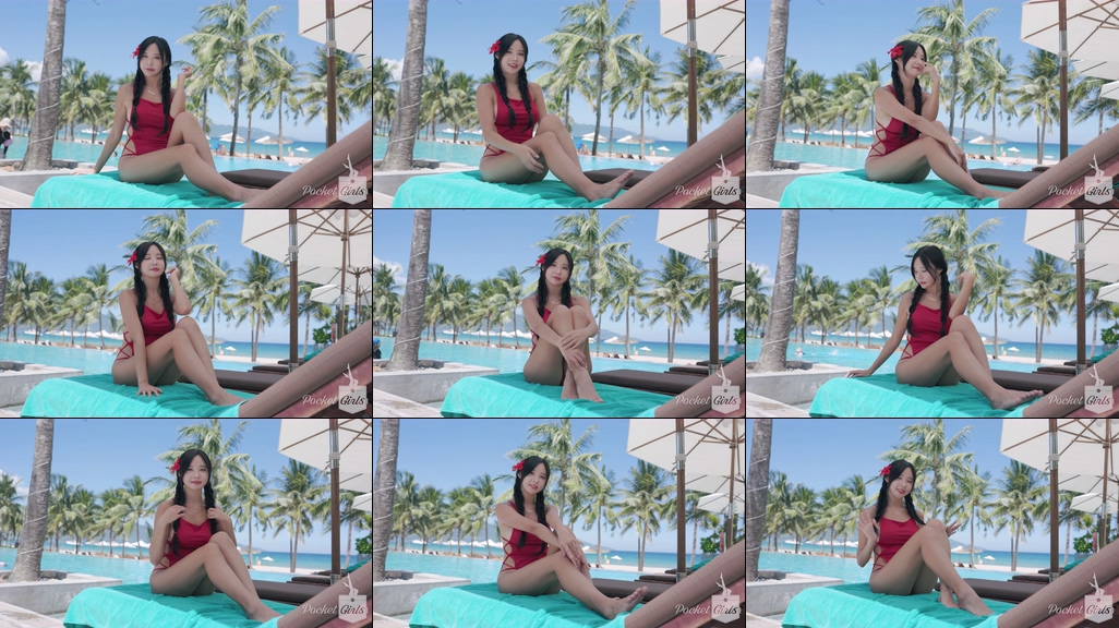 Vibrant Red Monokini Dance, Habin, Part.5 – #10191