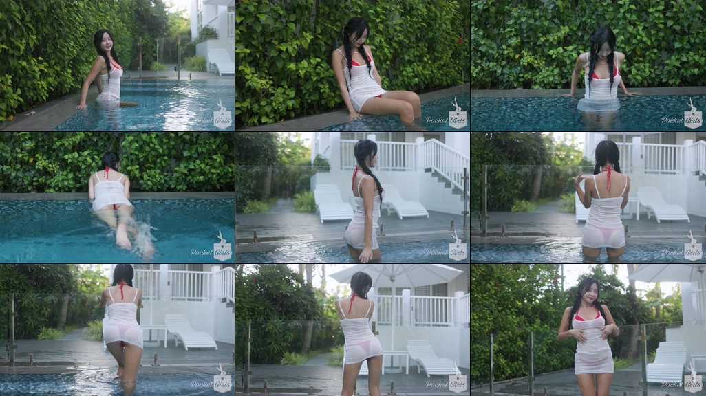 Red Bikini Pool Dance, Habin, Part.2 – #10061