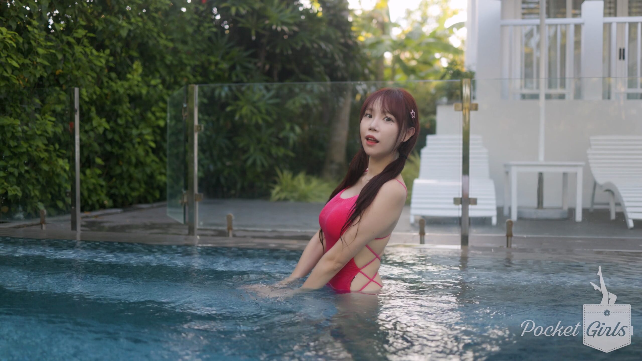 Pink Monokini Pool Dance, Minchae – #1009