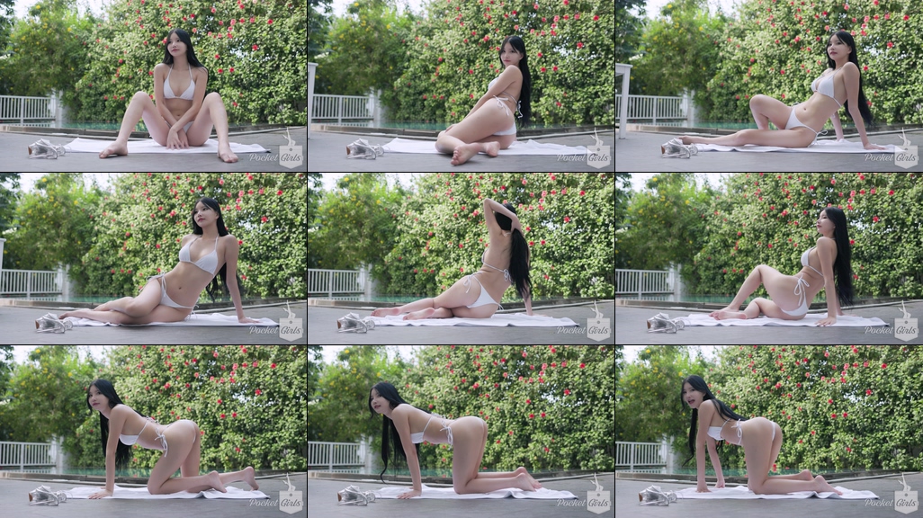 Pool Wading in White Bikini, Yeonji, Part.1a – #09481 Pool Wading in White Bikini, Yeonji, Part.1a – #09481