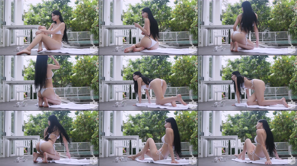 Pool Wading in White Bikini, Yeonji, Part.1f – #09531