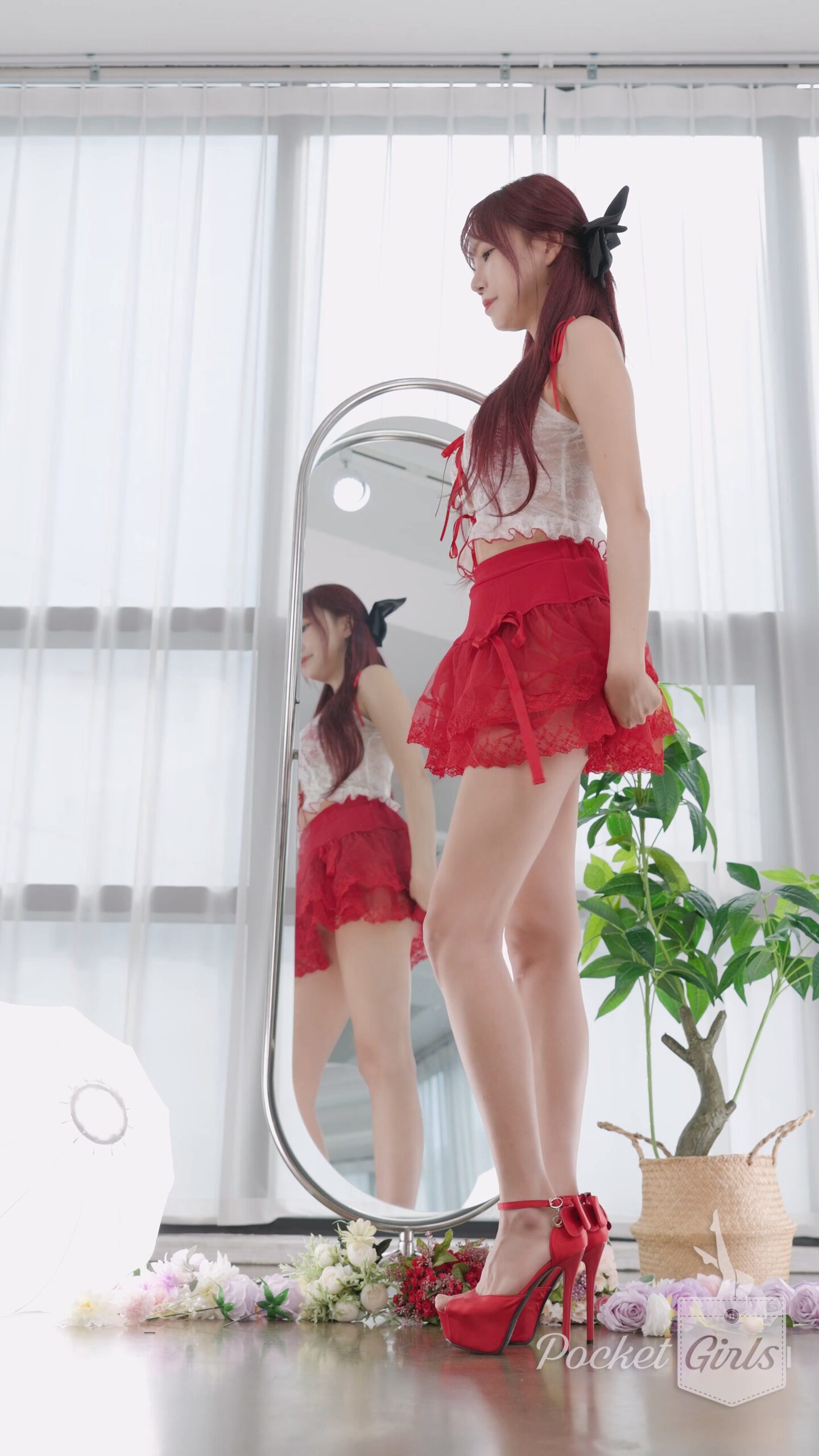 Red See-Through Skirt Dance, Minchae, Part.4a – #1382