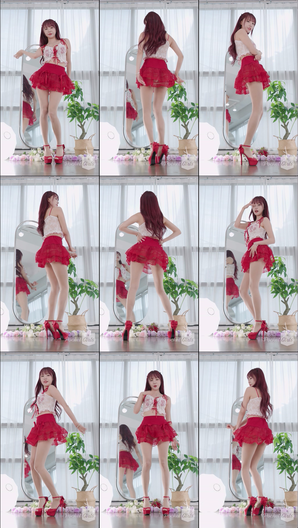 Red See-Through Skirt Dance, Minchae, Part.1c – #13471