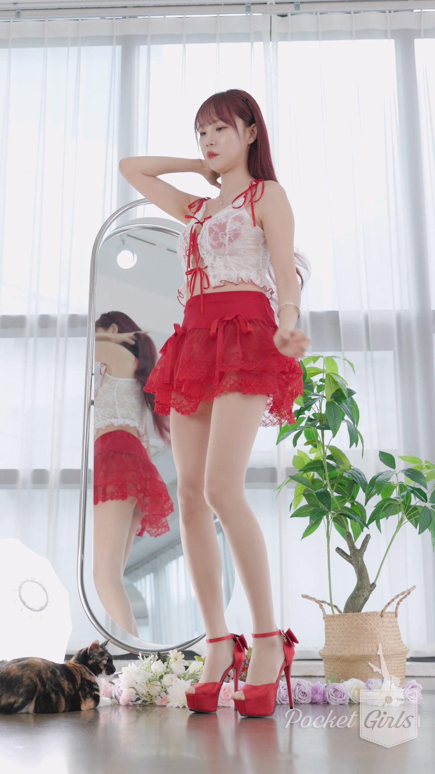 Red See-Through Skirt Dance, Minchae, Part.3a – #1380 Red See-Through Skirt Dance, Minchae, Part.3a – #1380
