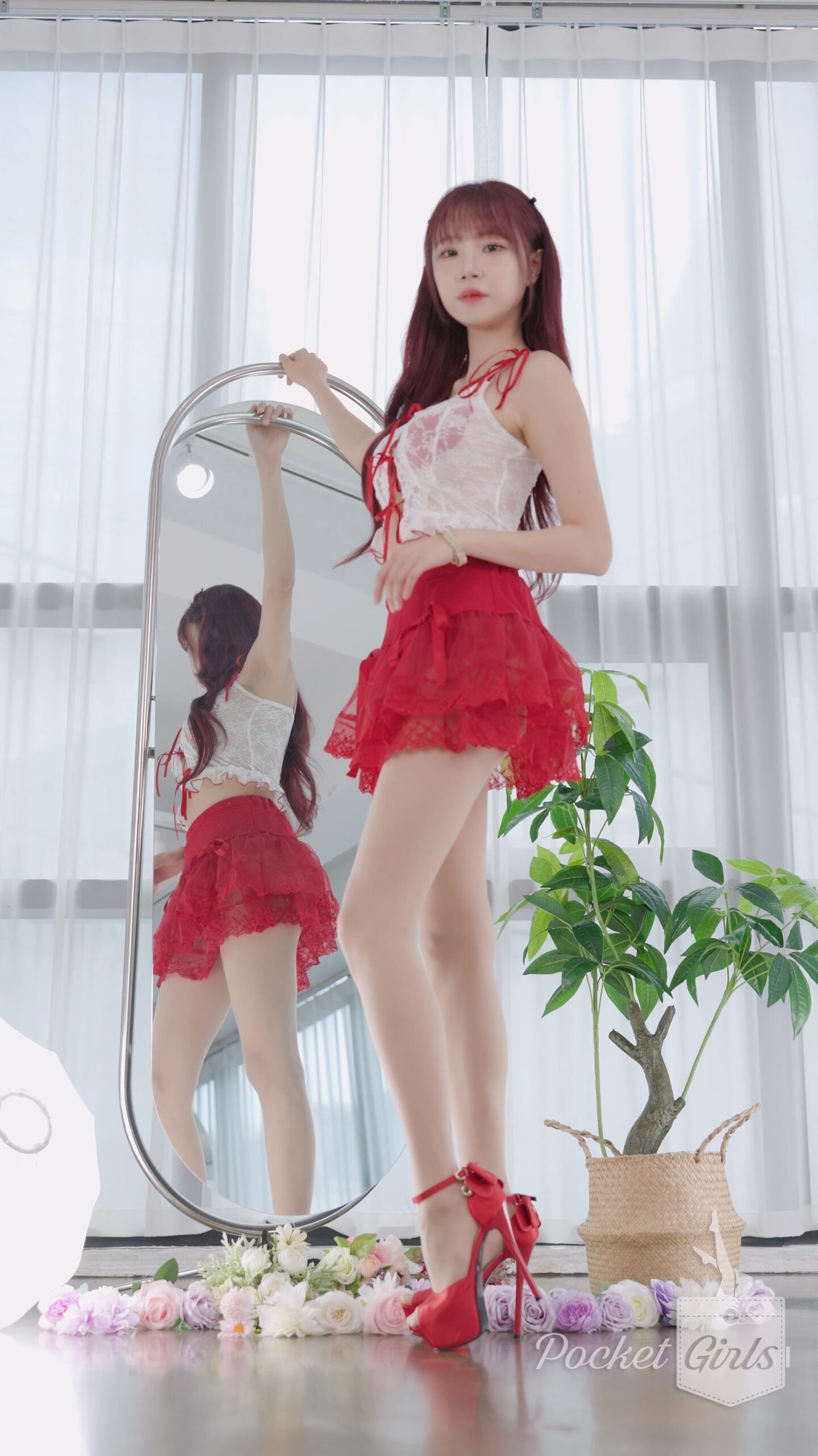 Red See-Through Skirt Dance, Minchae, Part.1a – #1345