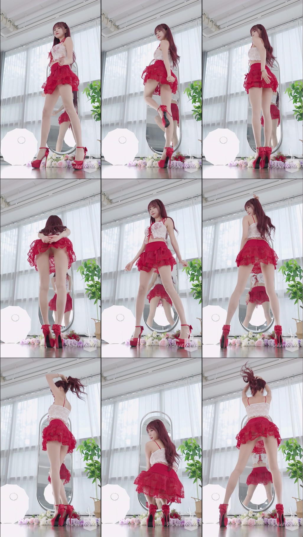 Red See-Through Skirt Dance, Minchae, Part.2a – #13491