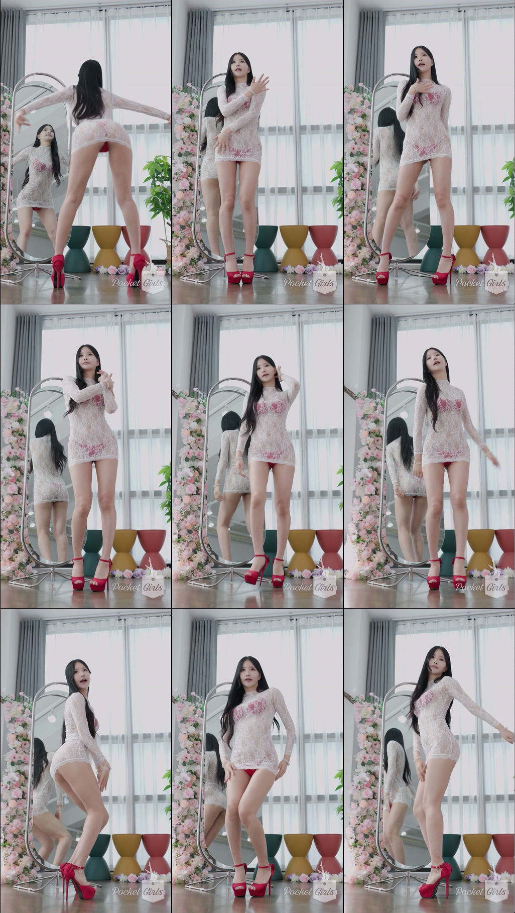 White See-Through Dress Dance, Yeonji, Part.1c – #13731