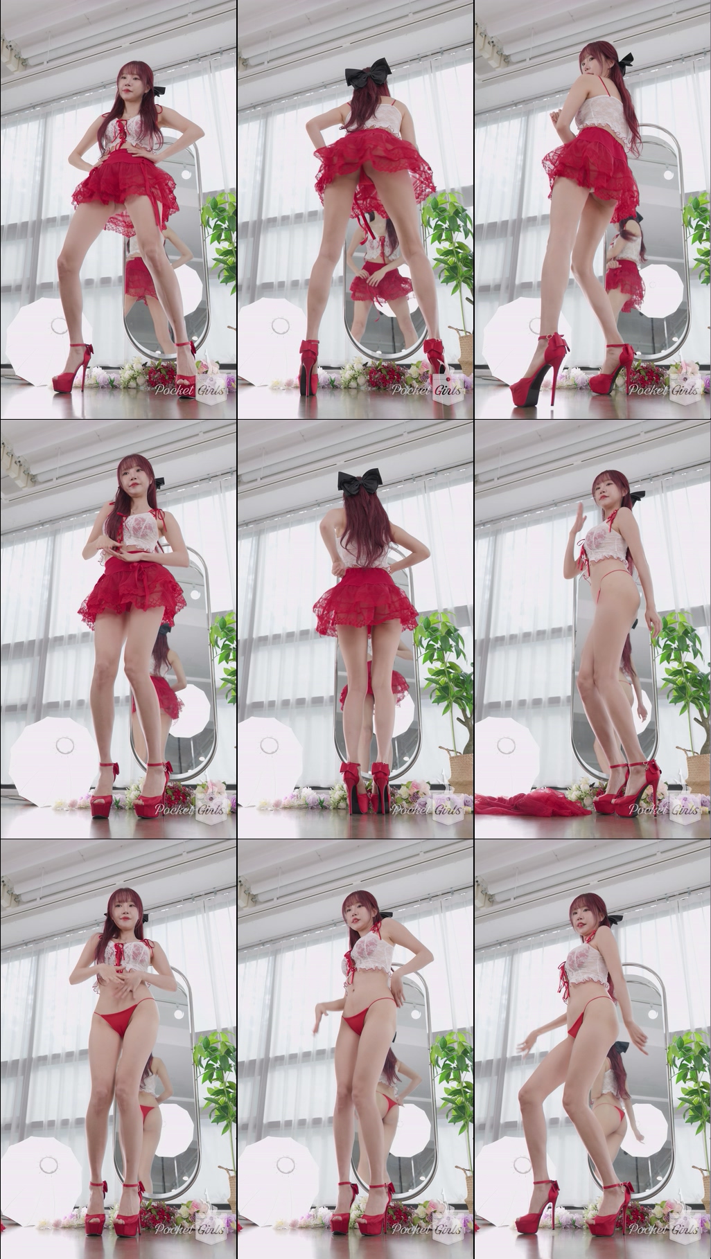 Red See-Through Skirt Dance, Minchae, Part.4c – #13841