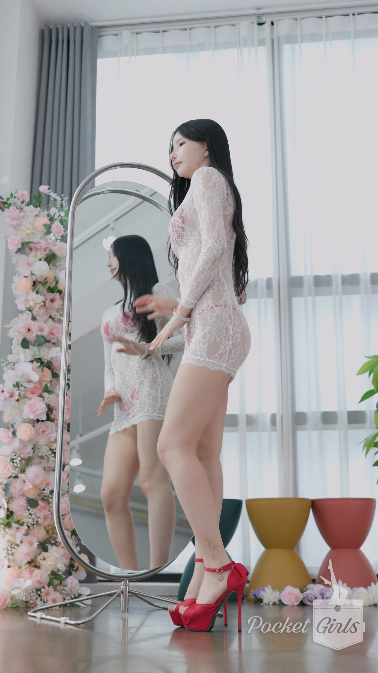 White See-Through Dress Dance, Yeonji, Part.1d – #1374 White See-Through Dress Dance, Yeonji, Part.1d – #1374