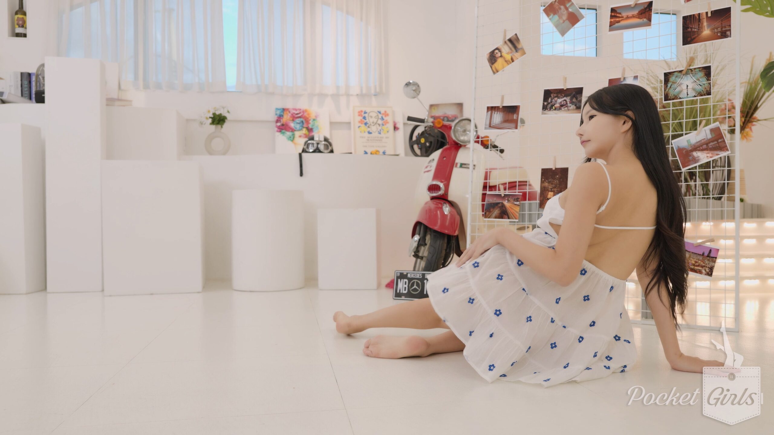 Blue Floral Ruffled Bustier, Yeonji, Part.3c – #1443