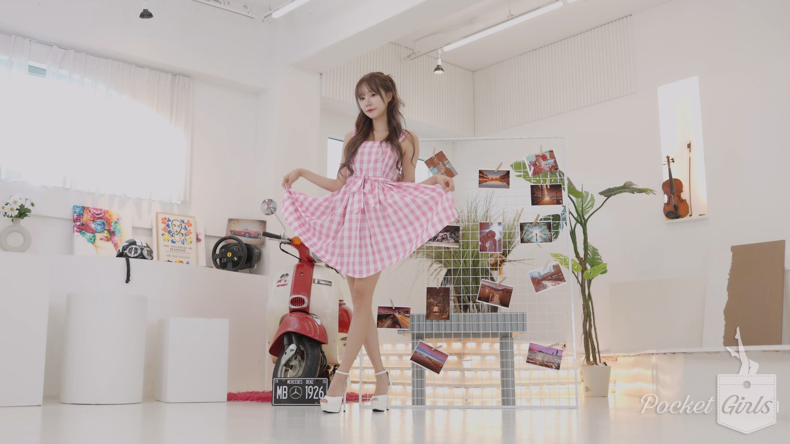 Pink Gingham Bustier Dance, Minchae, Part.1b – #1427