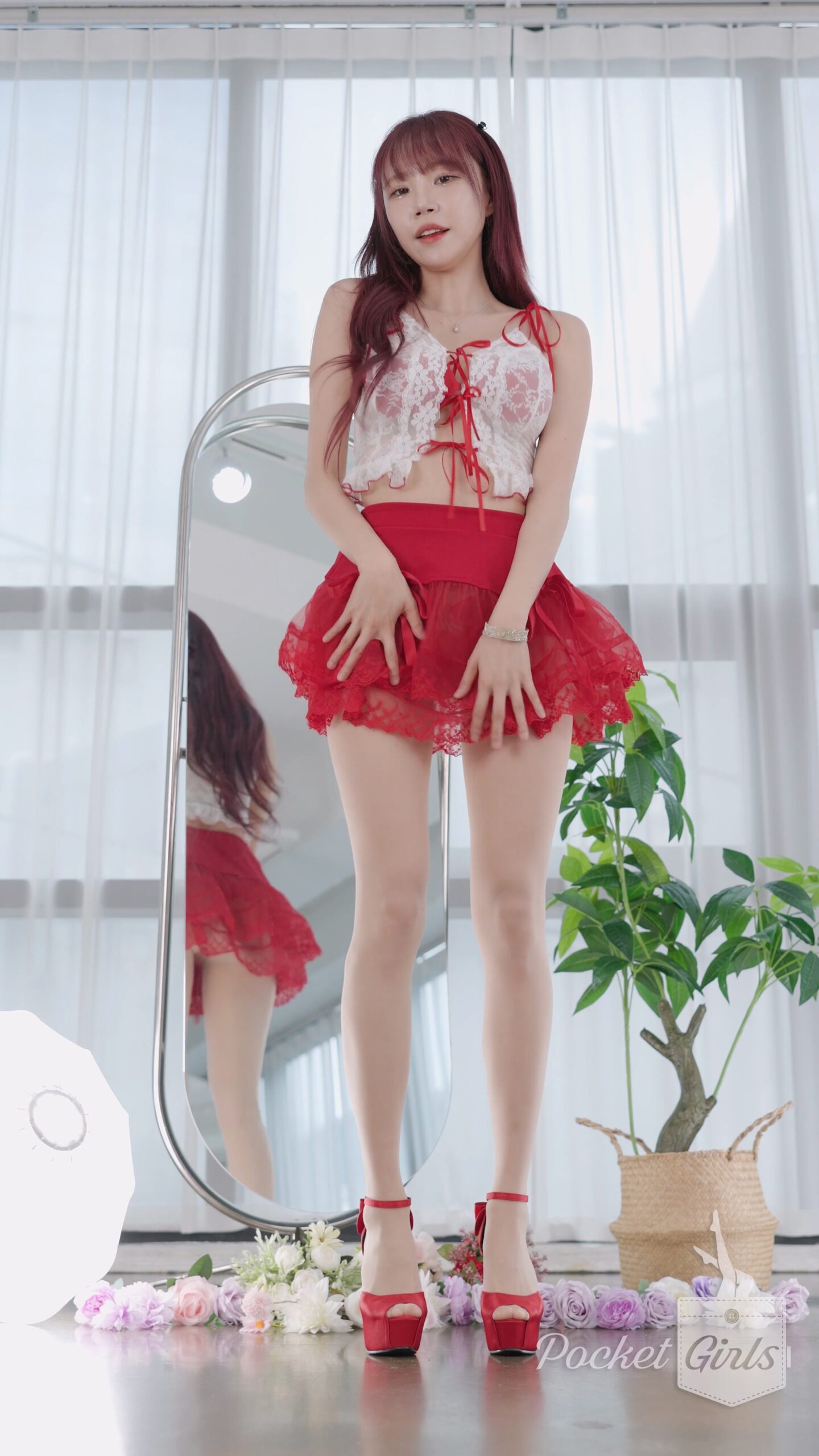 Red See-Through Skirt Dance, Minchae, Part.1c – #1347