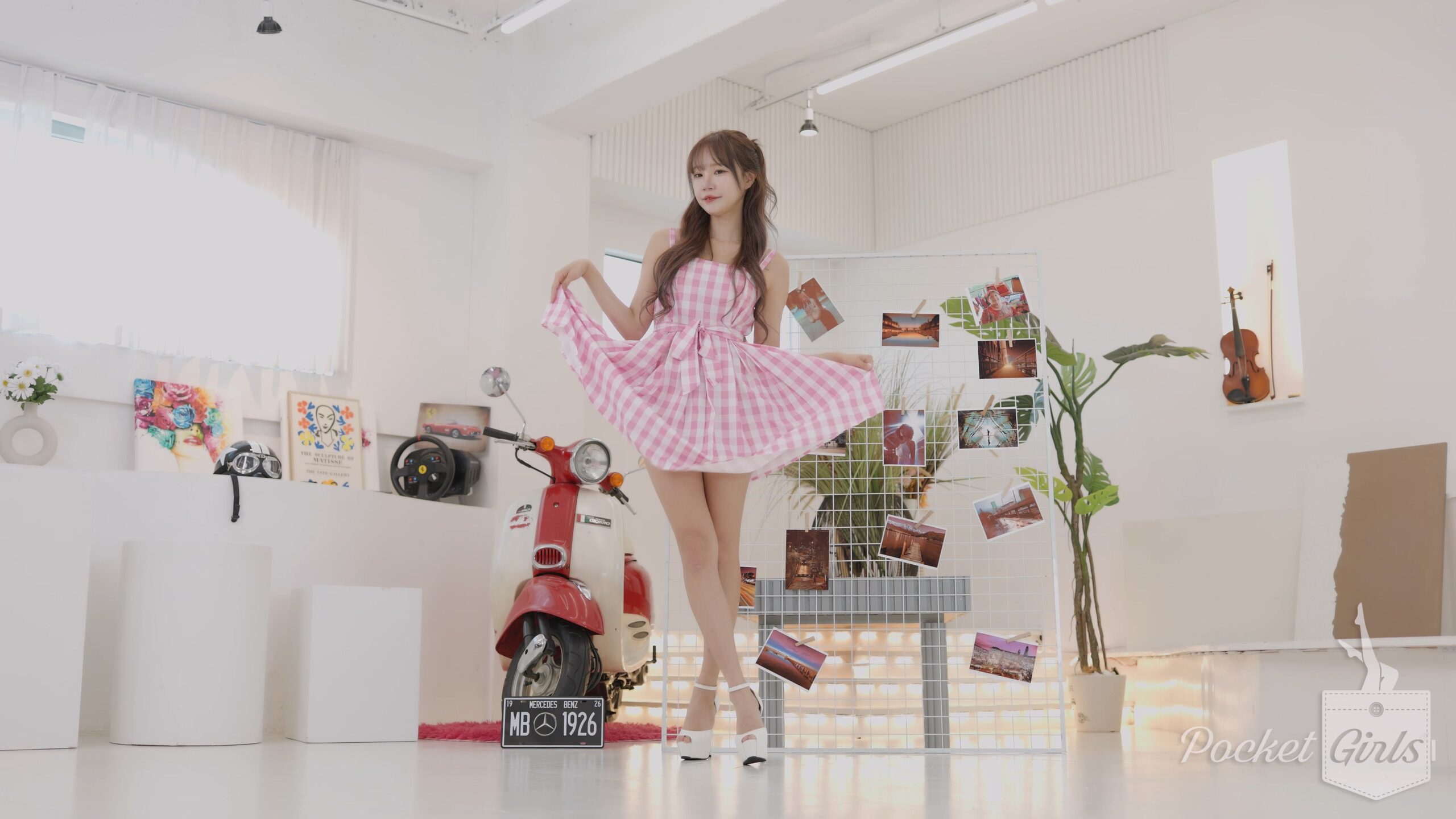 Pink Gingham Bustier Dance, Minchae, Part.1e – #1430