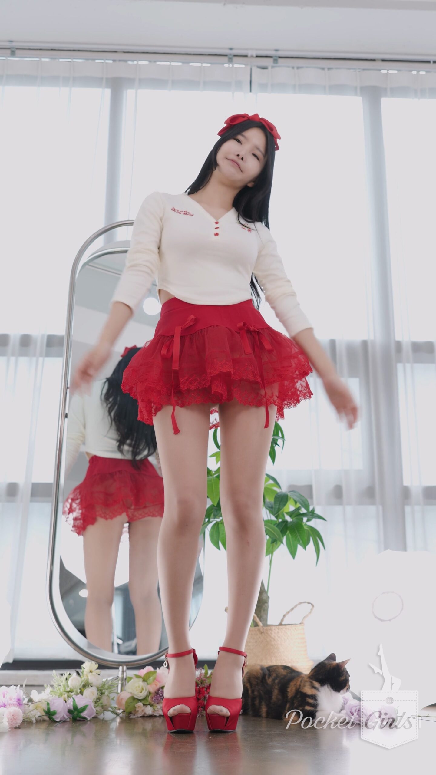 Red See-Through Skirt Dance, Yeonji, Part.2a – #1358 Red See-Through Skirt Dance, Yeonji, Part.2a – #1358