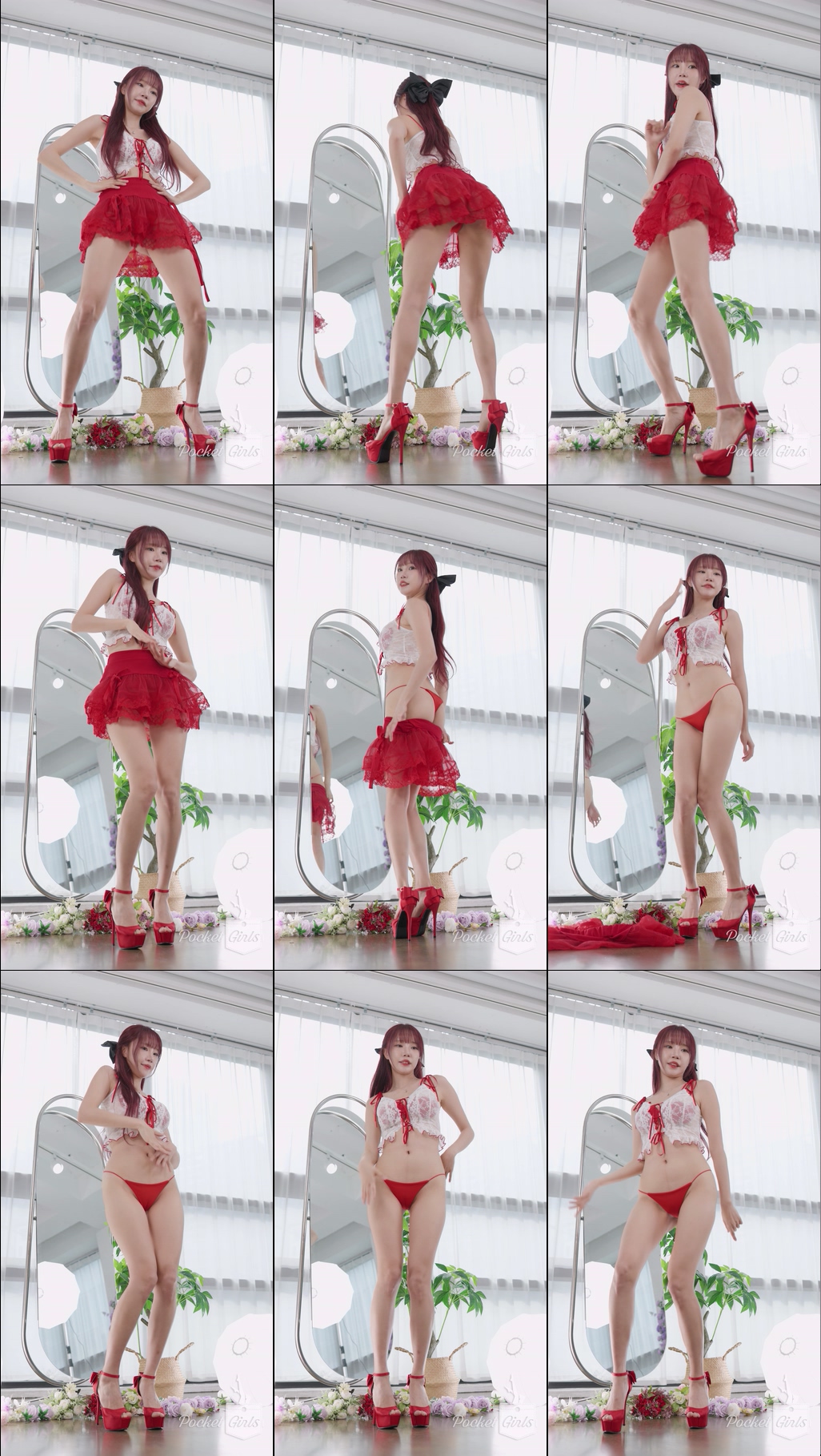 Red See-Through Skirt Dance, Minchae, Part.4b – #13831 Red See-Through Skirt Dance, Minchae, Part.4b – #13831