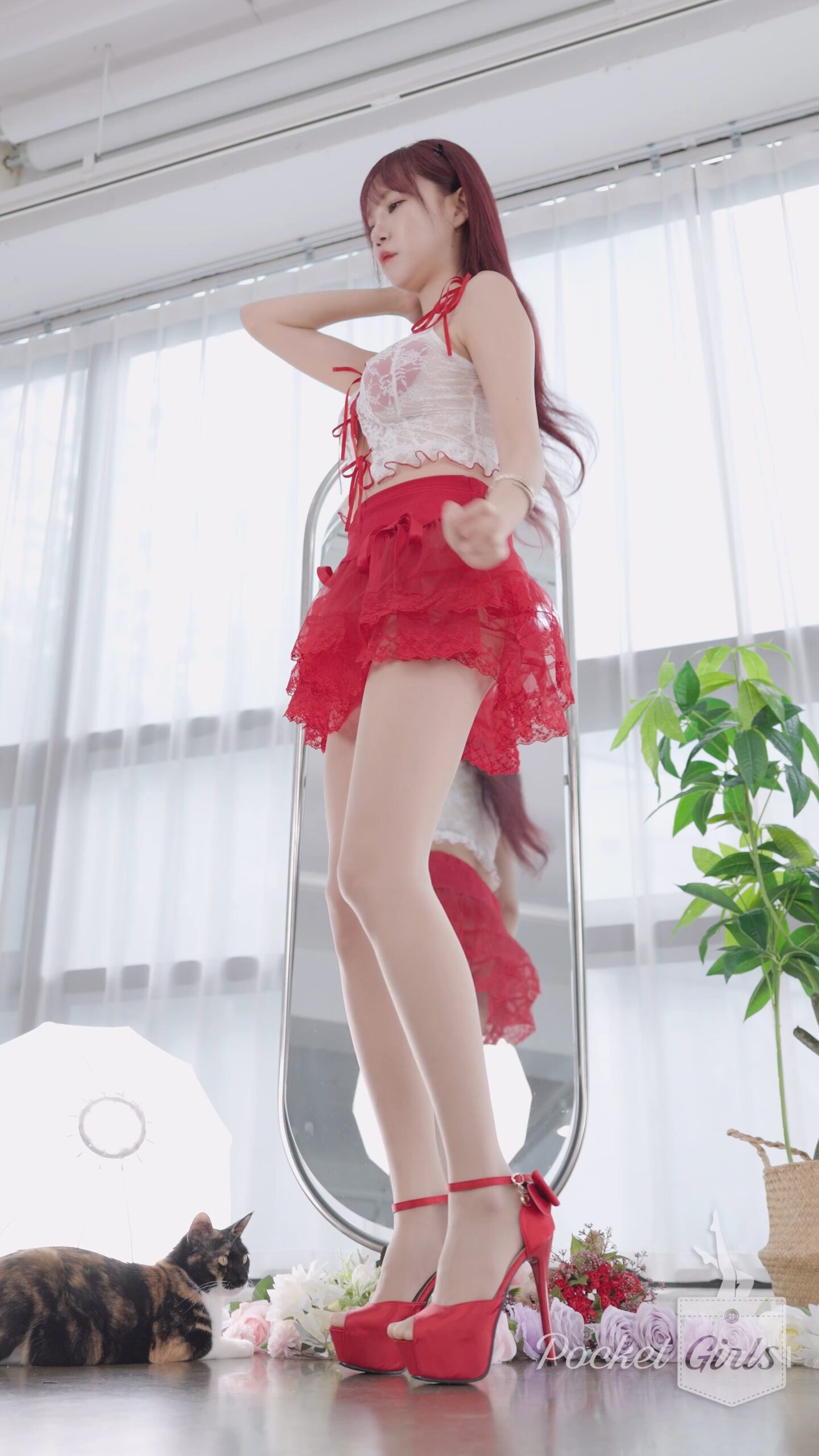 Red See-Through Skirt Dance, Minchae, Part.3b – #1381