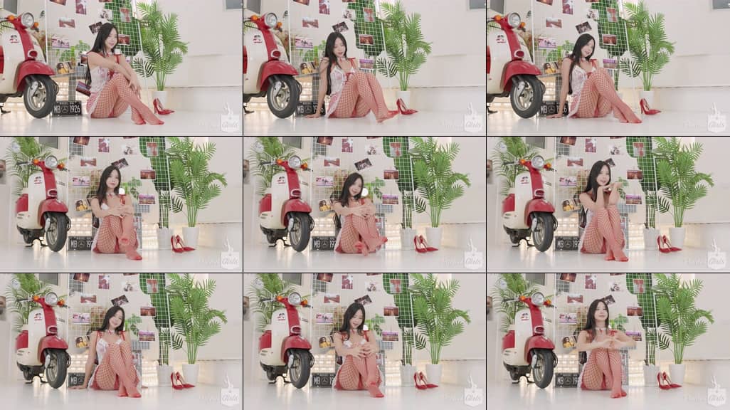 Red Gingham Skirt Dance, Habin, Part.2b – #16411