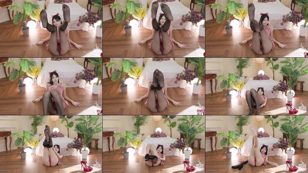 Red Hip-Flash Gingham Dress Scene, Yeonji, Part.3a – #18591